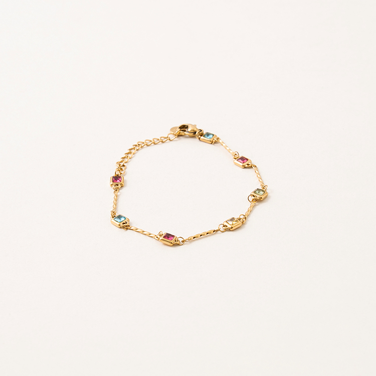 miramira幻彩｜單層方形手環/鍊C0977-金67059