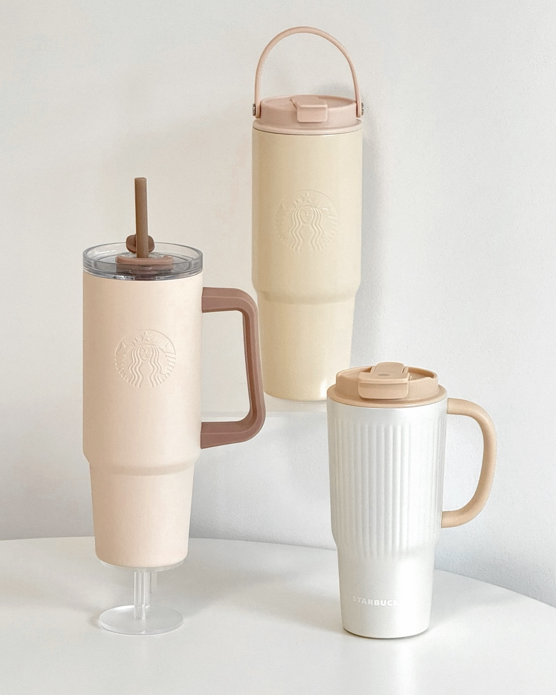 Starbucks 星巴克 秋意系列 橘棕色 奶茶色 大地色 吸管杯 雙飲杯 手提杯 環保杯 共3款
