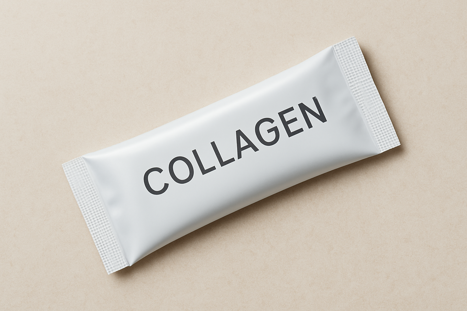 小分子膠原蛋白飲包裝示意圖，強調吸收力更佳與有效補充膠原蛋白。