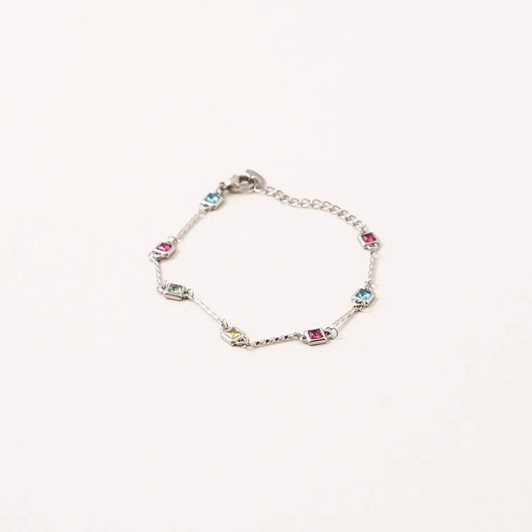 miramira幻彩｜單層方形手環/鍊C0977-銀67066