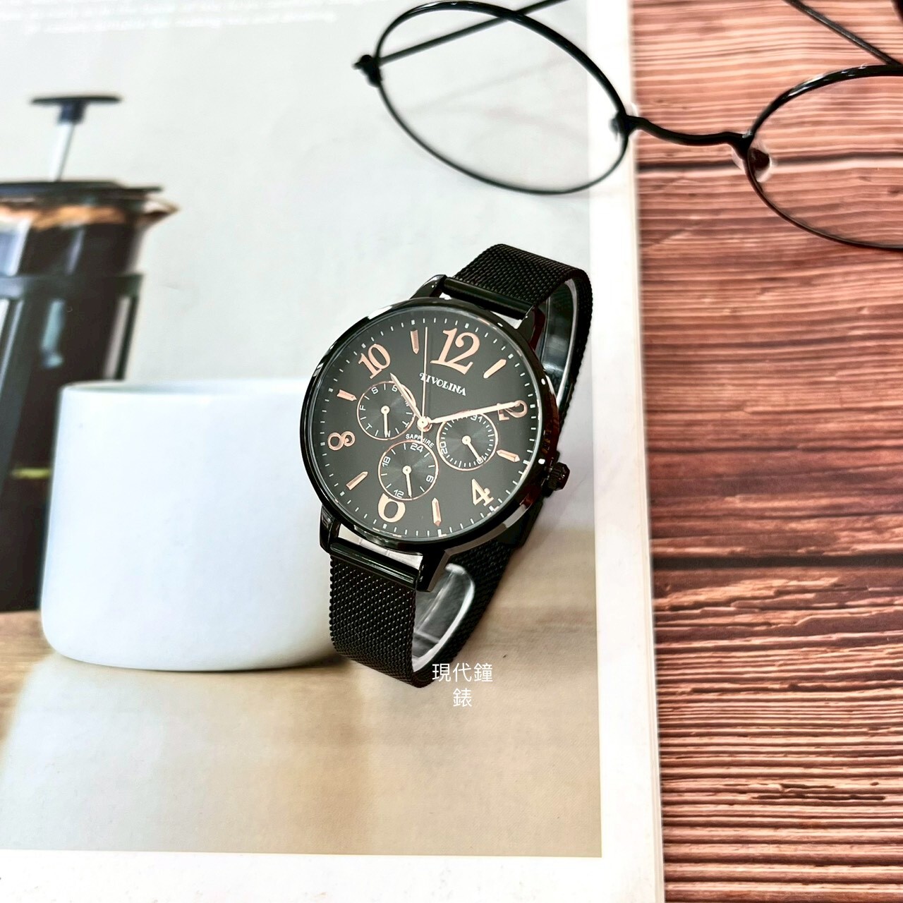 【TIVOLINA 小紅帽】三眼米蘭帶腕錶 MAK7005-K 38mm  現代鐘錶