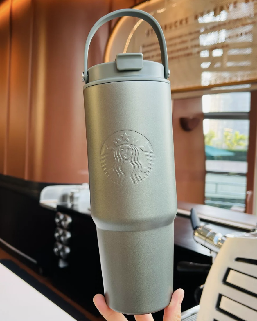 Starbucks 星巴克 冷灰色 雙飲杯 環保杯 提把杯 800ml