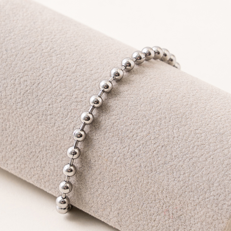 miramira純映｜間隔珠珠手環/鍊C5378-銀40024