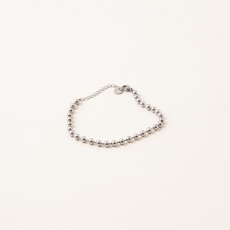 miramira純映｜間隔珠珠手環/鍊C5378-銀40024
