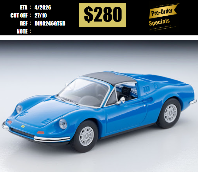 PO-$280 * TOMYTEC * 1:64 LV Dino 246 GTS (blue) [OD17/10]