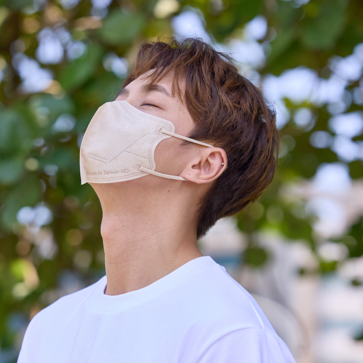 COOL PLUS+ 涼感立體醫療口罩-檸檬涼感 Lemon Breeze- 燕麥奶(10入/袋)