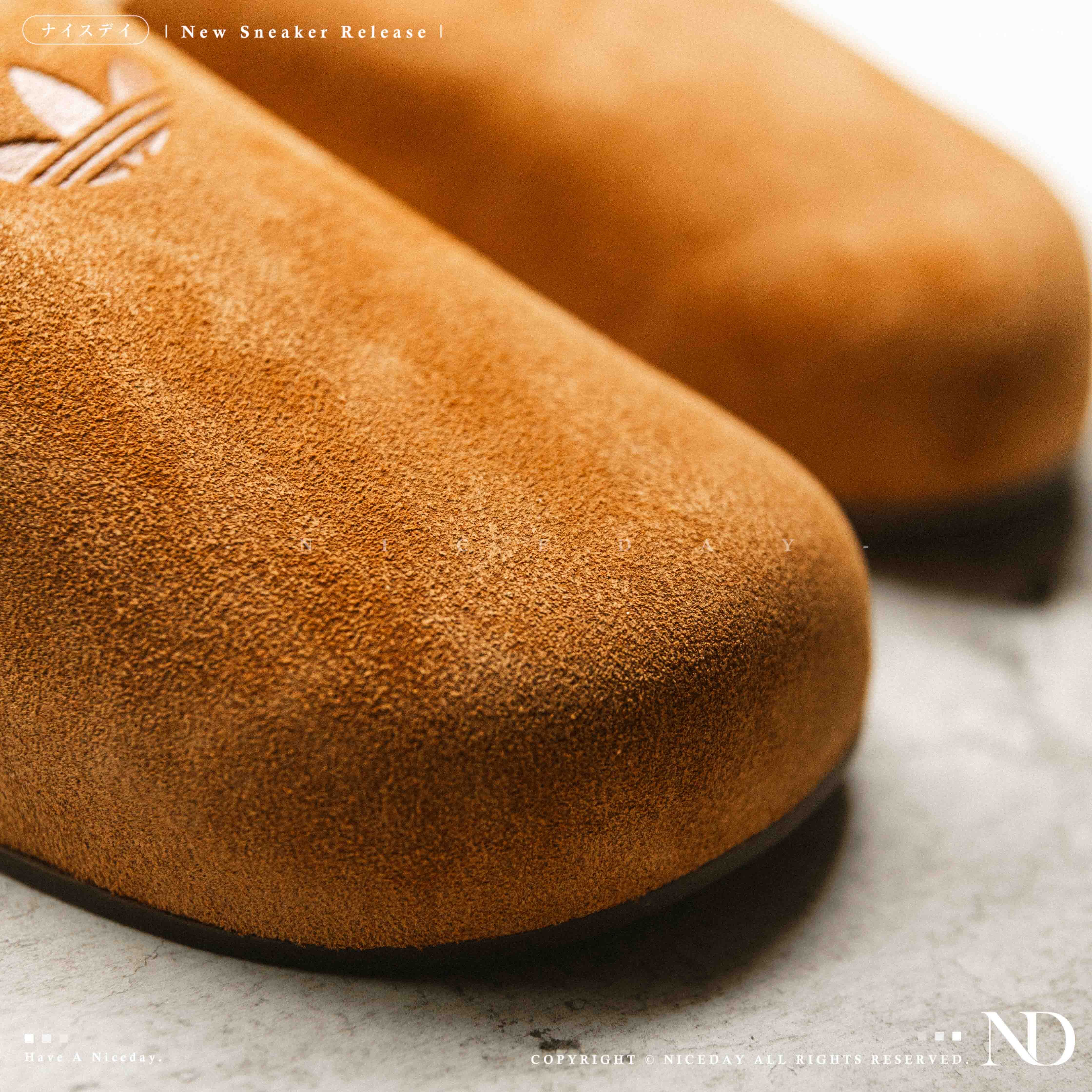 NICEDAY 代購 ADIDAS ORIGINALS ADIMULE 麂皮 穆勒鞋 拖鞋 懶人 半拖鞋 焦糖色 楓葉橘 男女鞋 JR3586