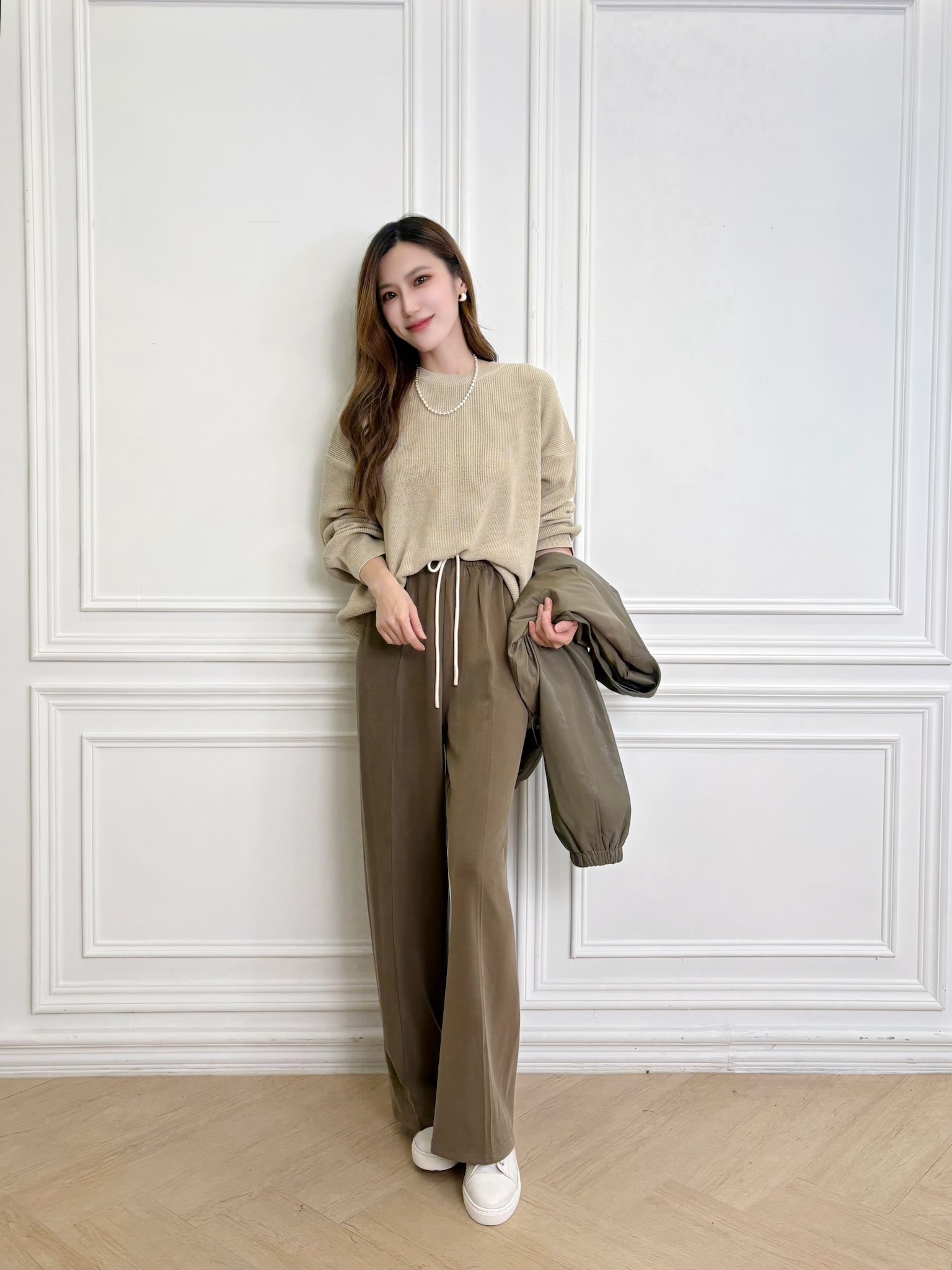 (入秋必備) 舒適鬆弛感針織上衣