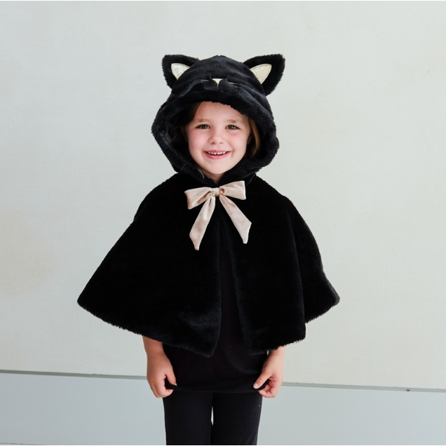 【樂森藥局】英國Mimi & Lula 變裝派對 酷黑貓咪連帽披風
