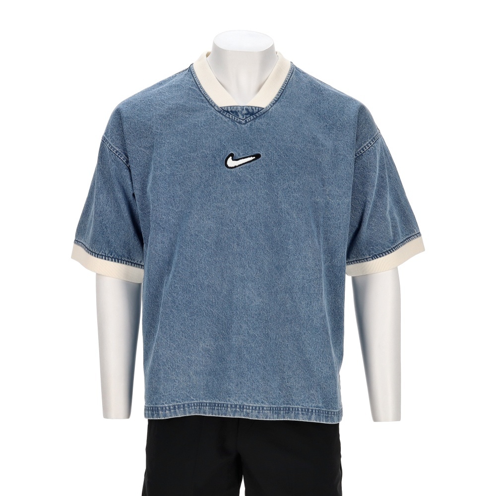 Nike As M Nk Denim Ss Top Naos Pin 男款 牛仔藍色 休閒 短袖 HV1919-436