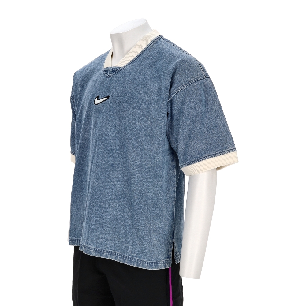 Nike As M Nk Denim Ss Top Naos Pin 男款 牛仔藍色 休閒 短袖 HV1919-436