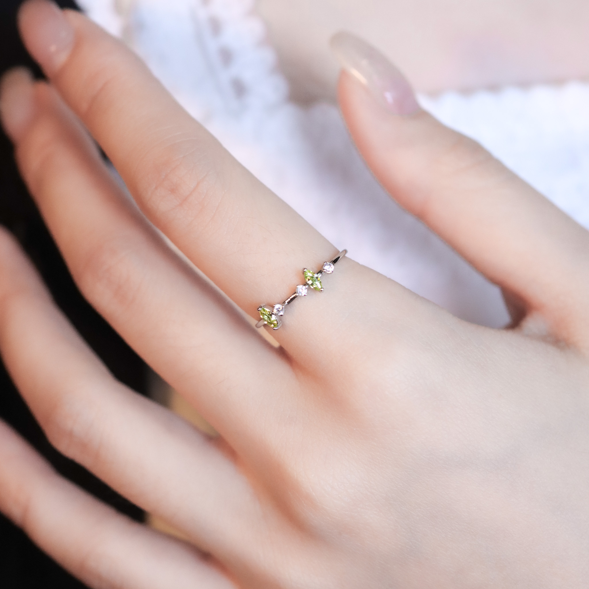 | 925純銀・白金 | 茉綠精靈戒指 | RI0973 |