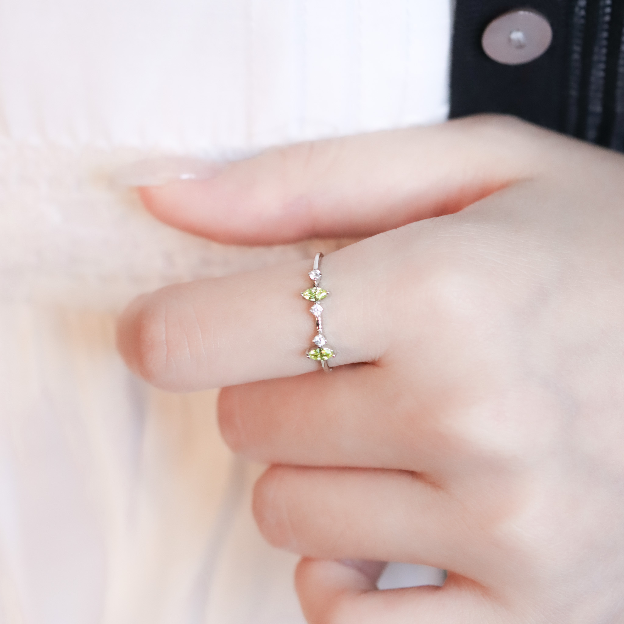 | 925純銀・白金 | 茉綠精靈戒指 | RI0973 |