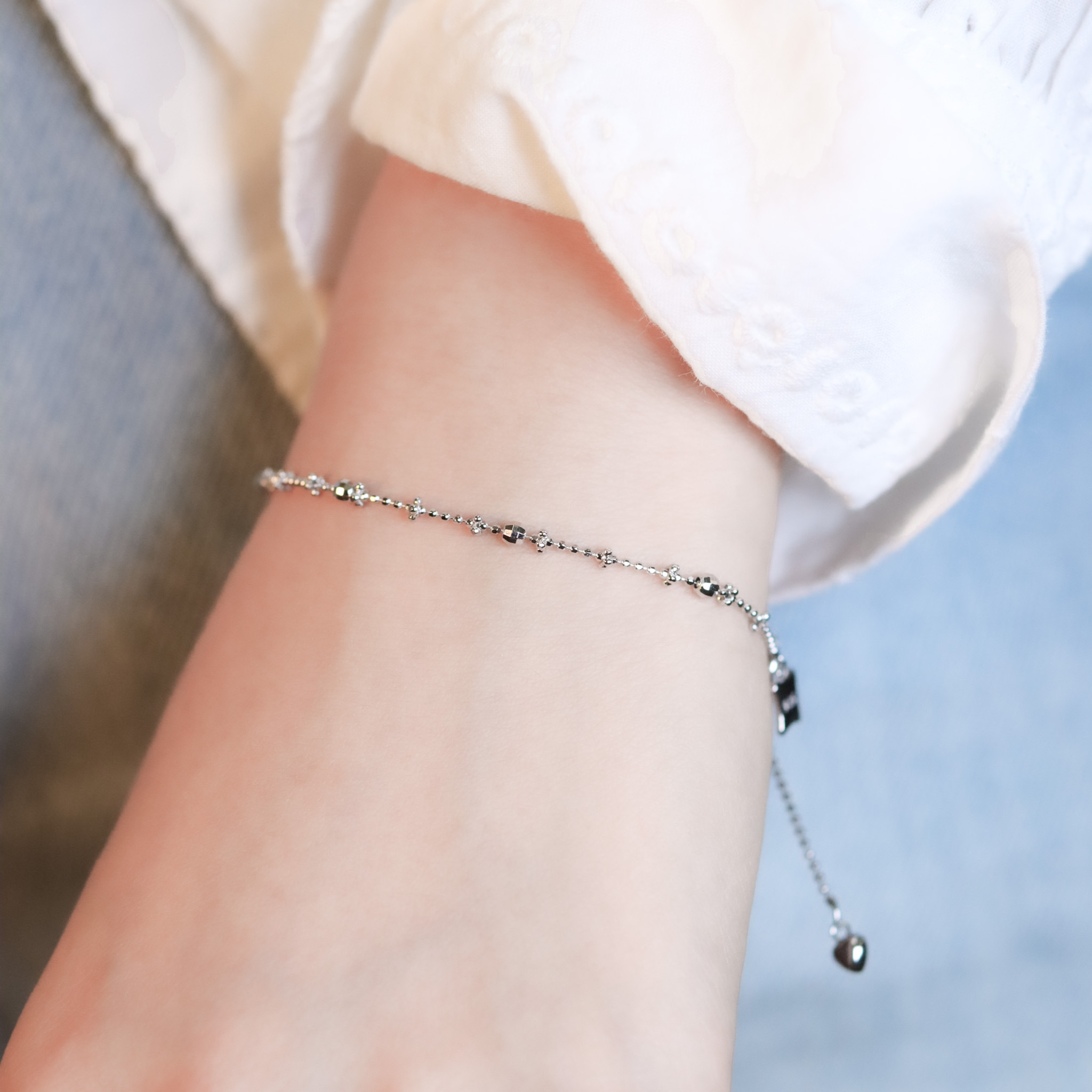 | 925純銀・白金 | 簡單手鏈 | BR1407|