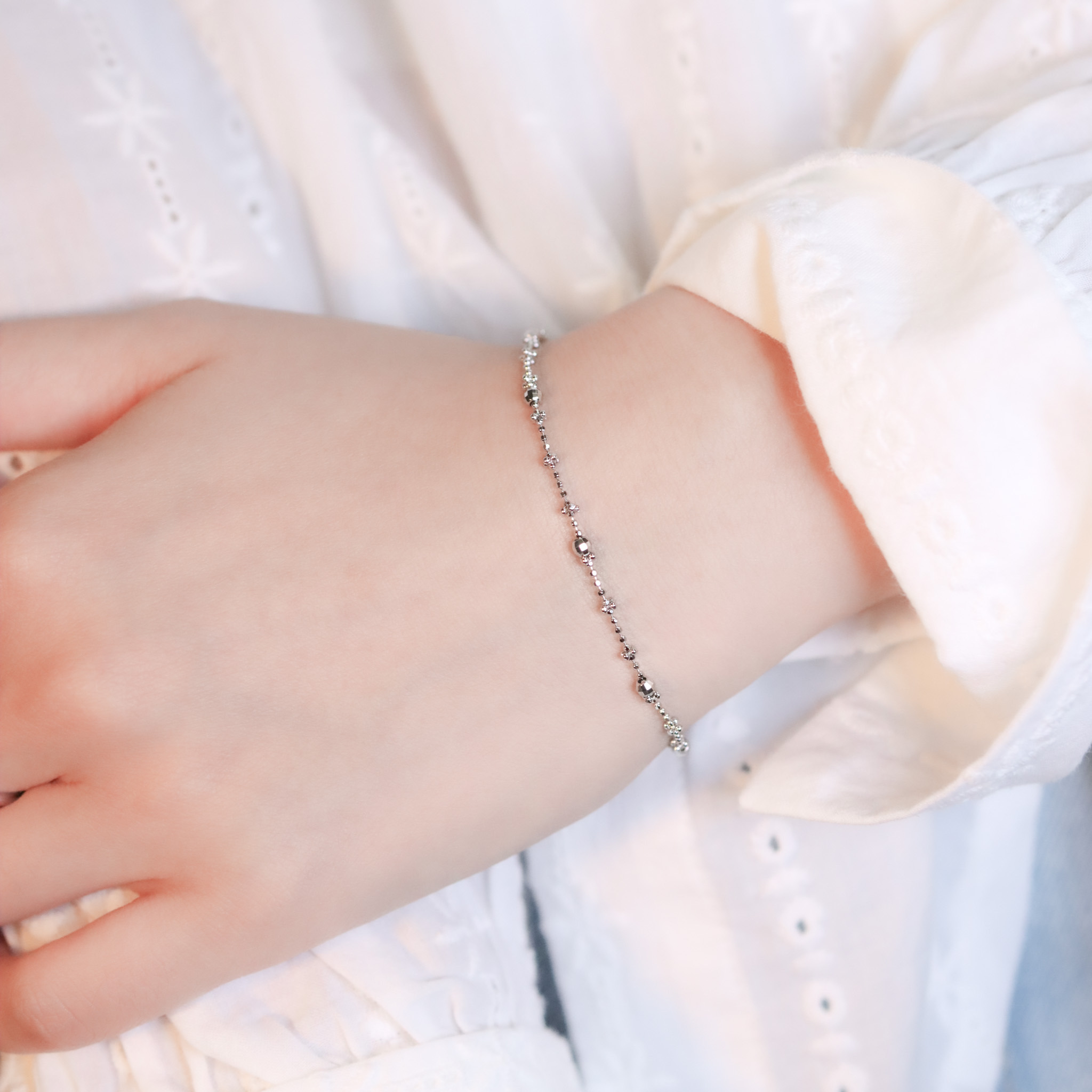 | 925純銀・白金 | 簡單手鏈 | BR1407|