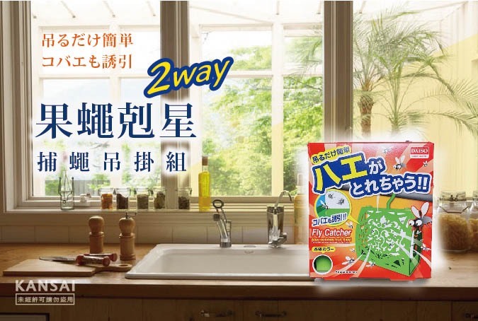 (預購商品 10/27收單)  日本 大創 果蠅剋星 兩用型 吊掛組