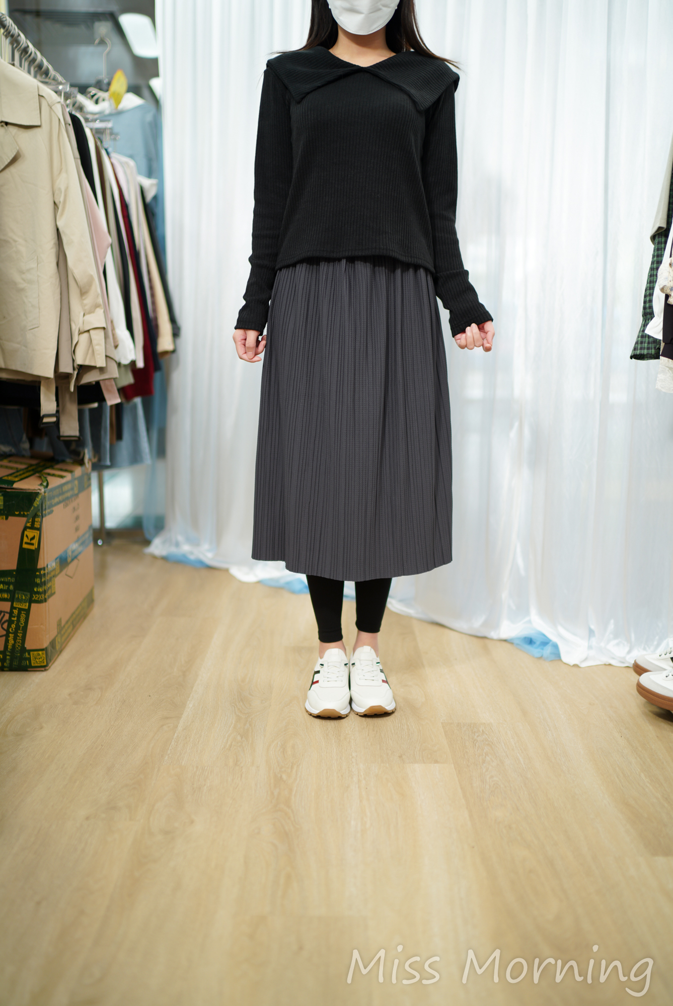 反領顯瘦襯衣(14859)&有款顯瘦彈彈彈連體裙(34033)