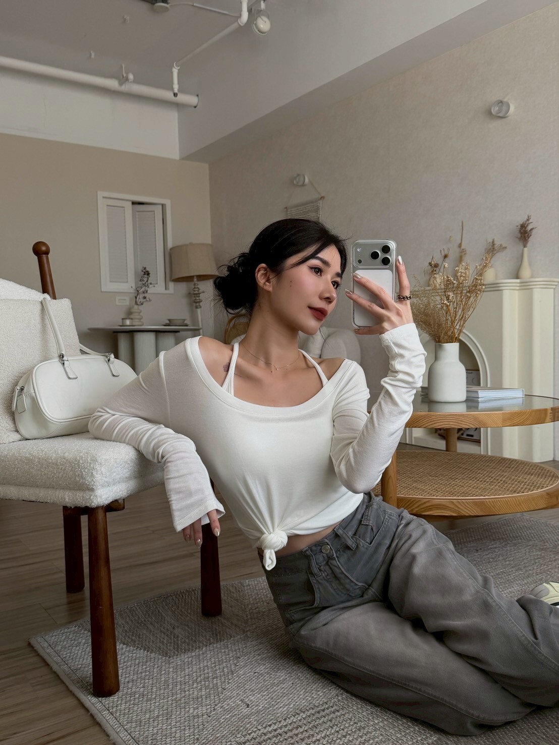 超彈!圓領素面長袖上衣