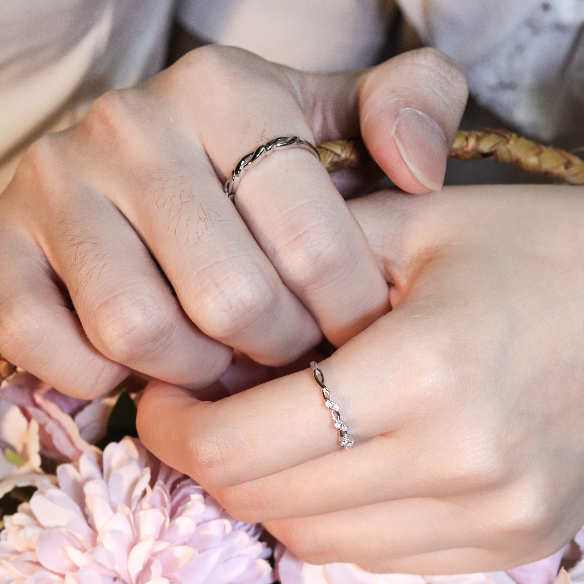 | 925銀・白金 | 華爾茲轉身情侶戒指 （男款 /女款）  | RI0903 |