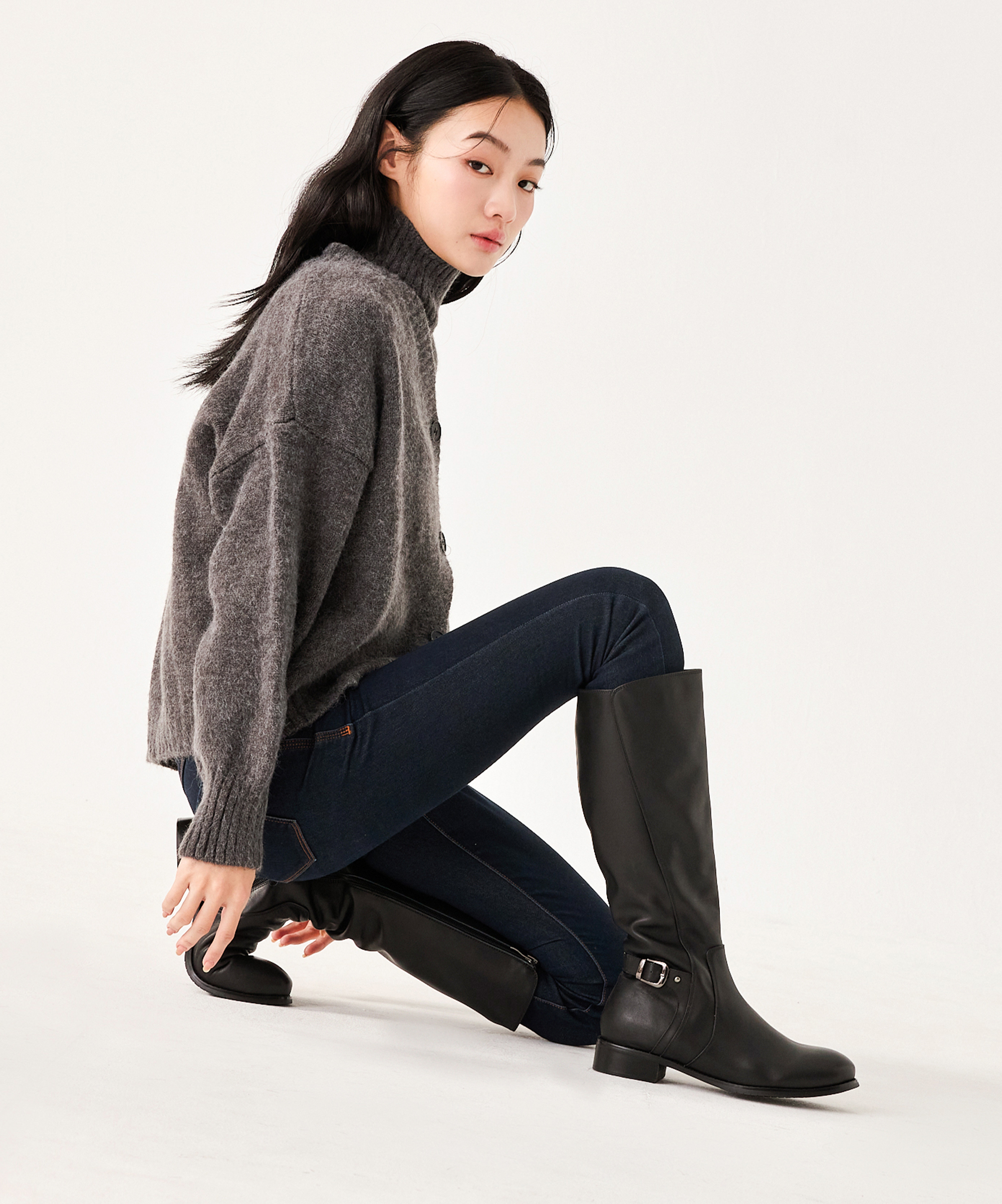 Leila 柔軟真皮長靴