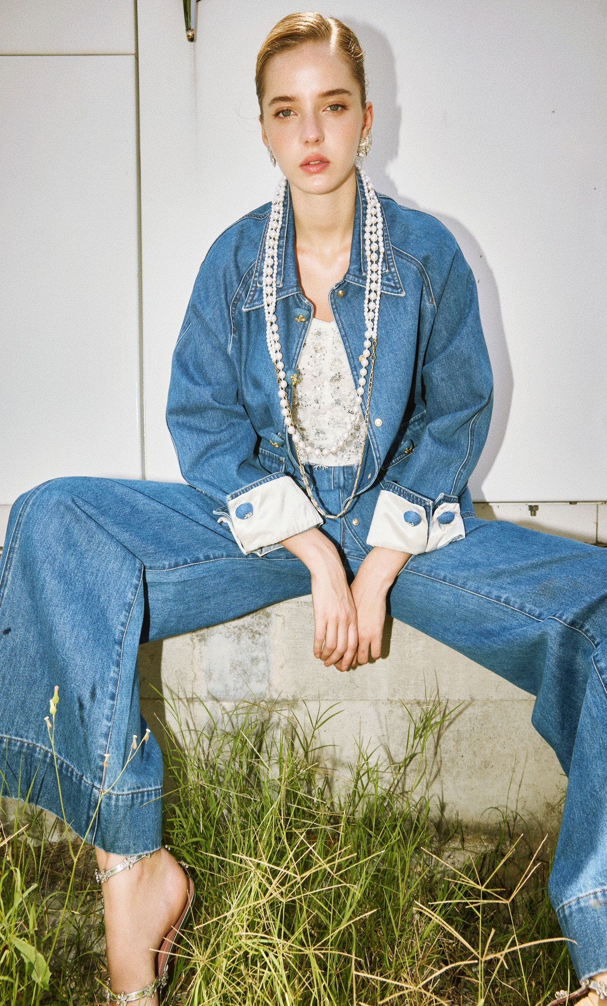 BE15005F1 冰晶幻詩亮片珠繡華麗內搭背心