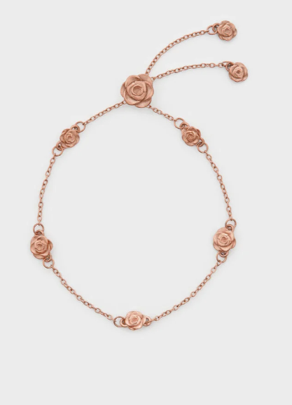 Charles & Keith 小CK Brushed rose 玫瑰手鍊 銀色 金色