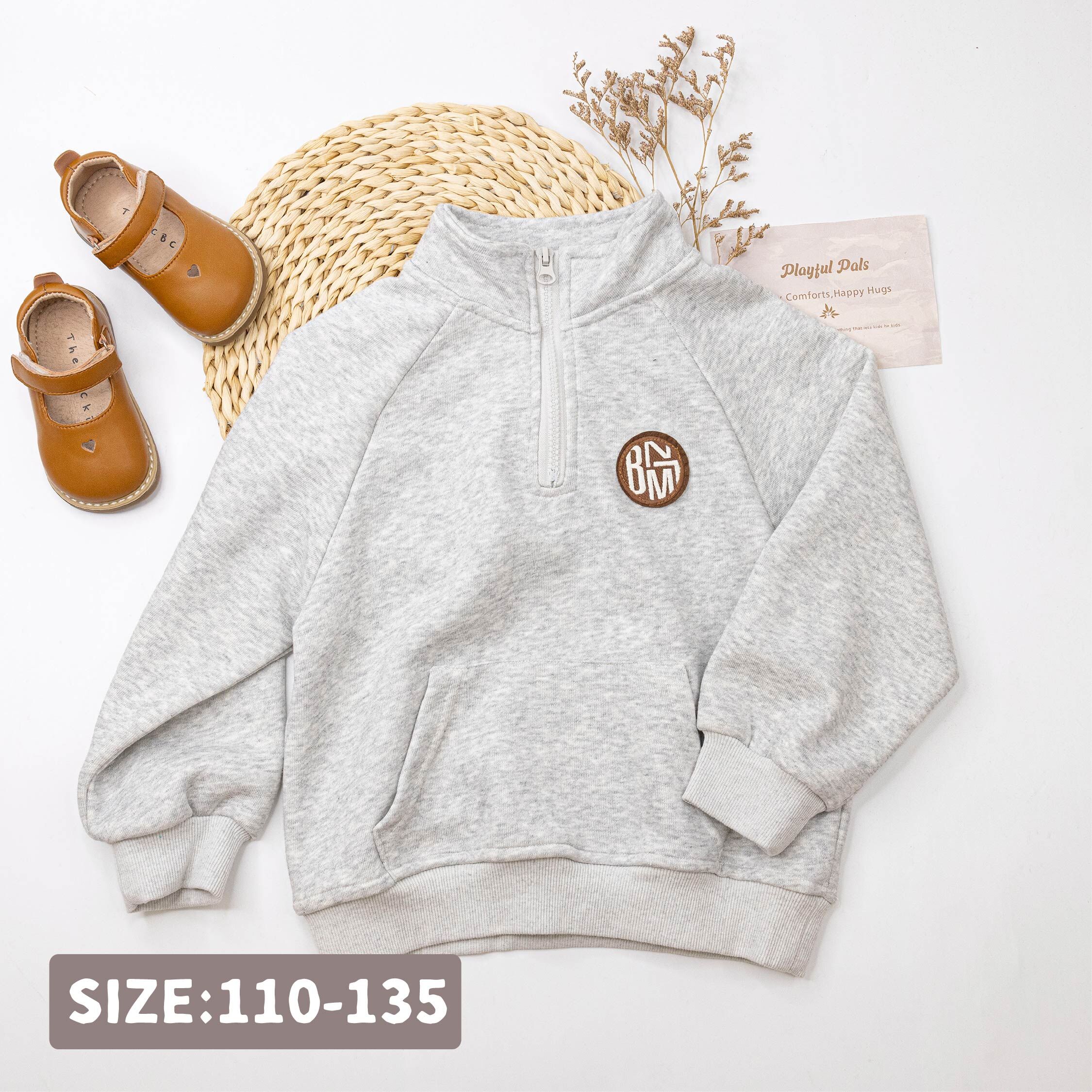 【H55222】潮流字母刺繡布貼口袋上衣