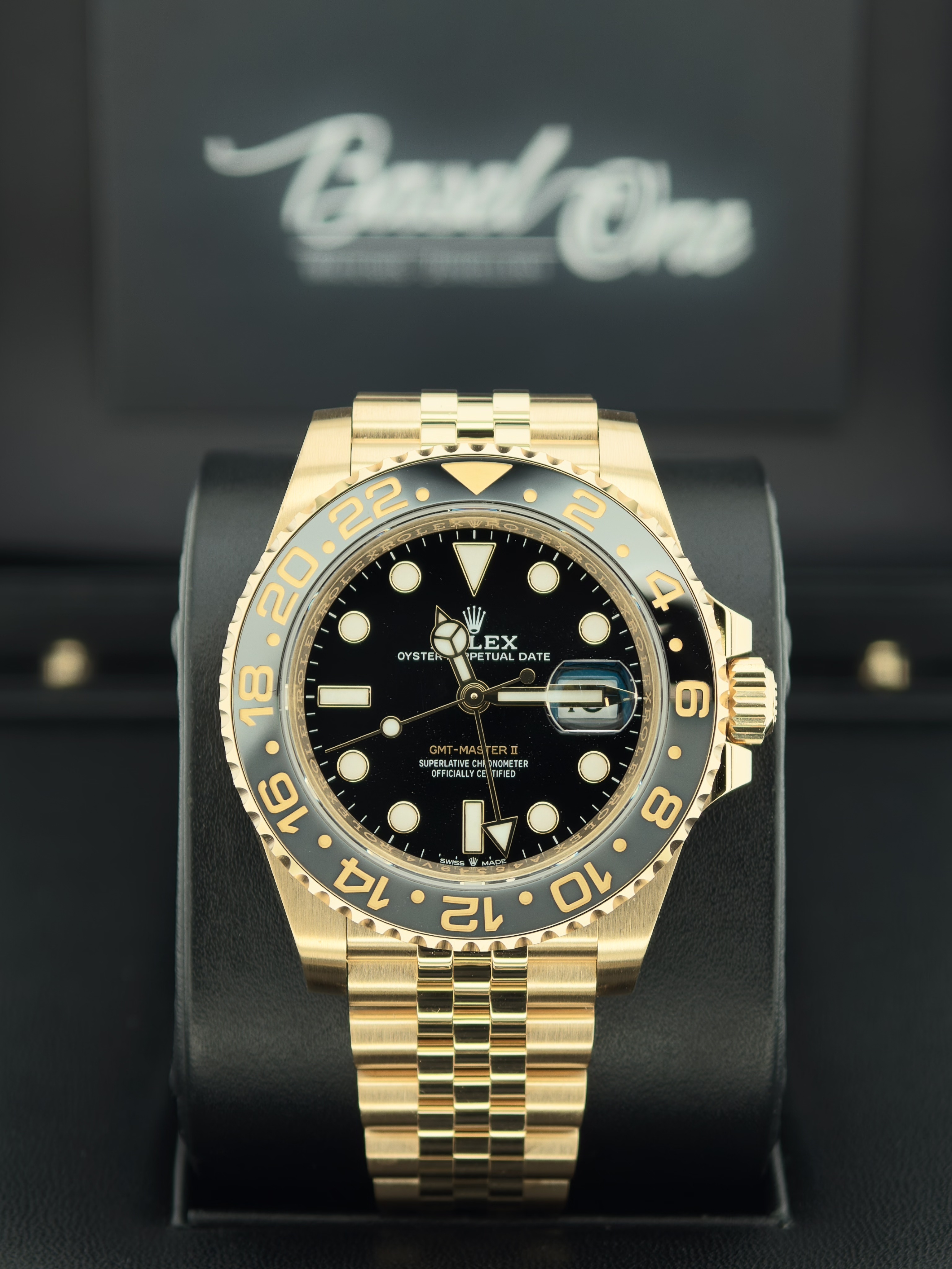 126718 | GMT-MASTER II SPRITE 黑面黃金珠式鋼40m