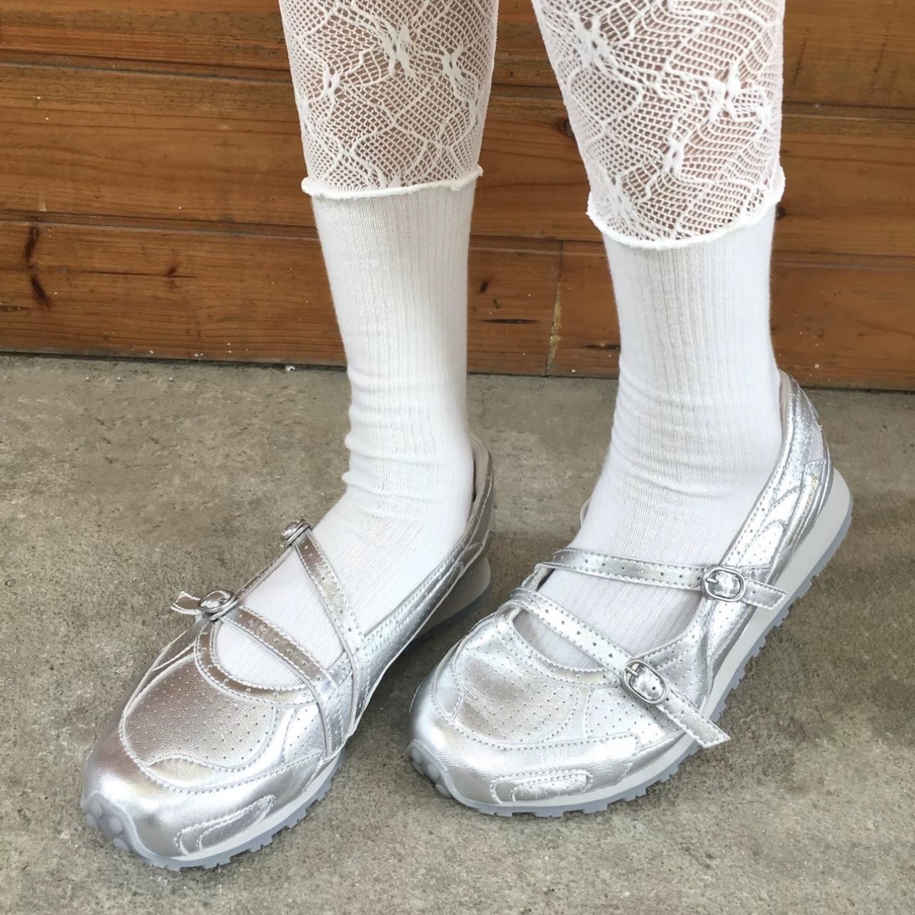 MIZUNO LG 60S MJ 亮銀 復古 芭蕾鞋 瑪莉珍鞋 小羊皮 美津濃 D1GH253002