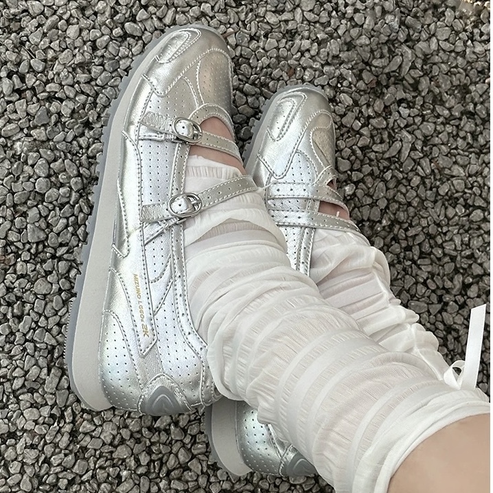 MIZUNO LG 60S MJ 亮銀 復古 芭蕾鞋 瑪莉珍鞋 小羊皮 美津濃 D1GH253002