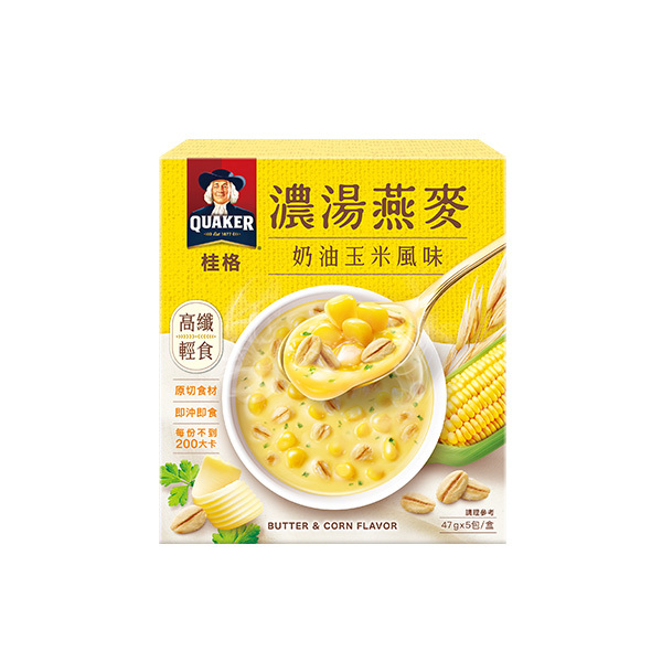 【定期購自由配85折】桂格 濃湯燕麥奶油玉米盒裝47gx5包X3盒 (定期購任選結帳再85折，折扣後滿$3000出貨，每60天配送一次)