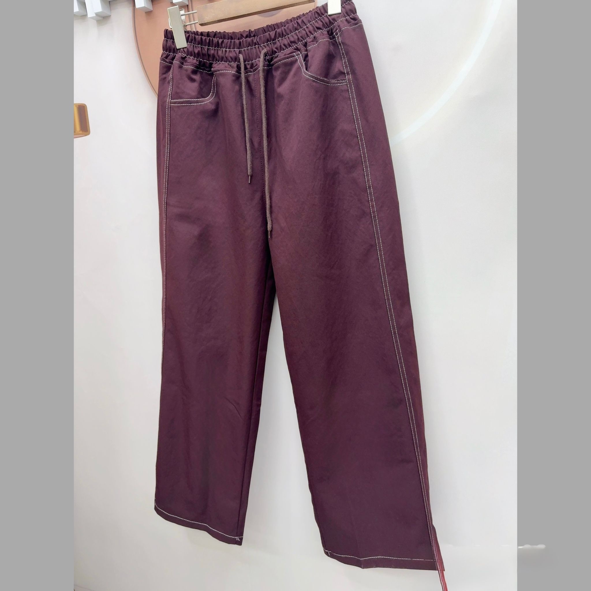 韓國高質彈性斜布褲～116AB