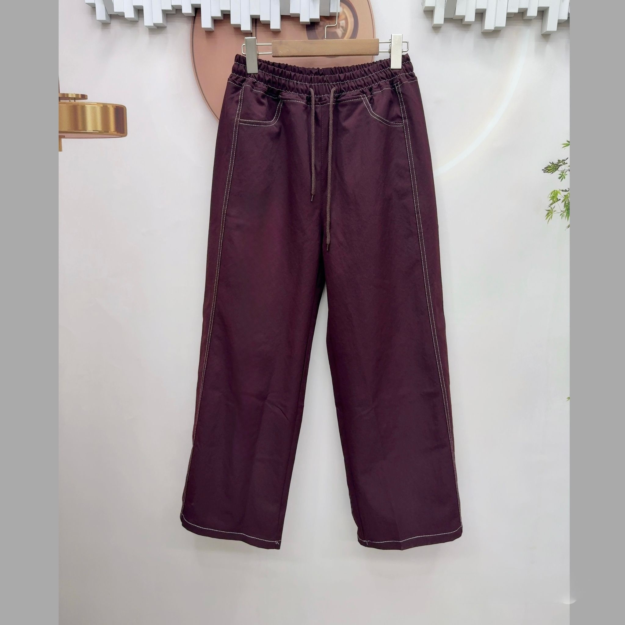 韓國高質彈性斜布褲～116AB