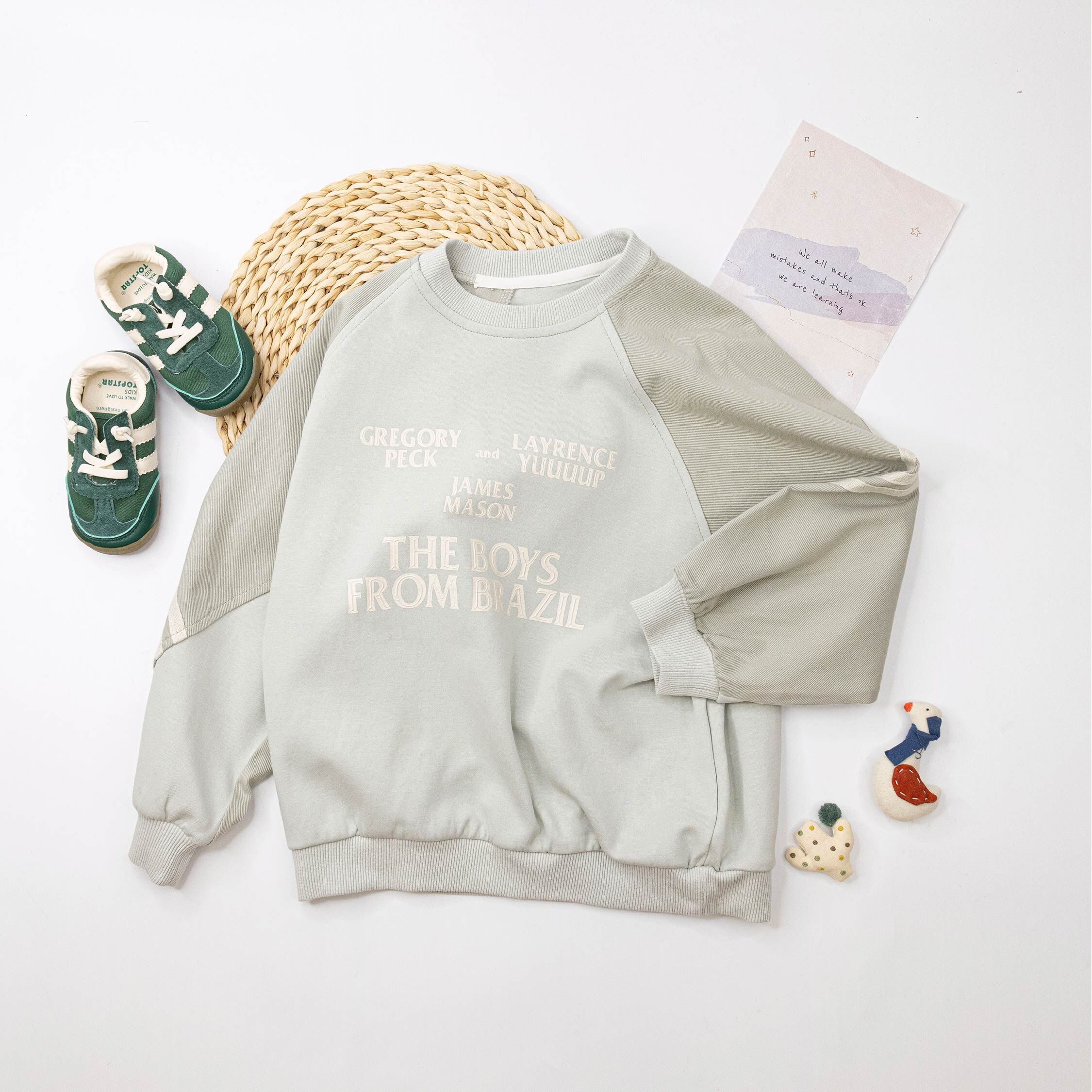 【H55382】潮流造型英字織帶拼接上衣