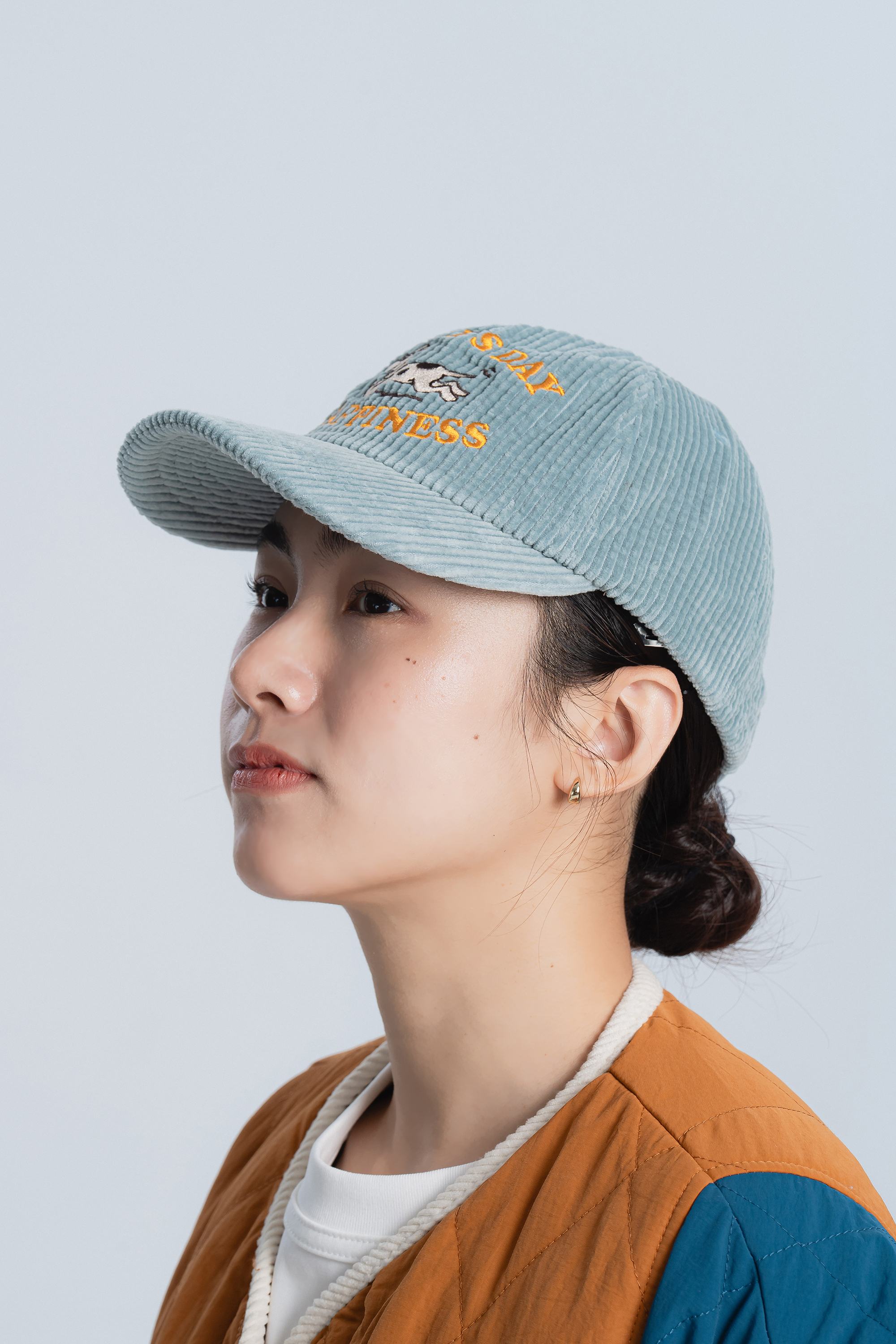 |韓國Korea|快樂小狗燈芯絨帽 2色