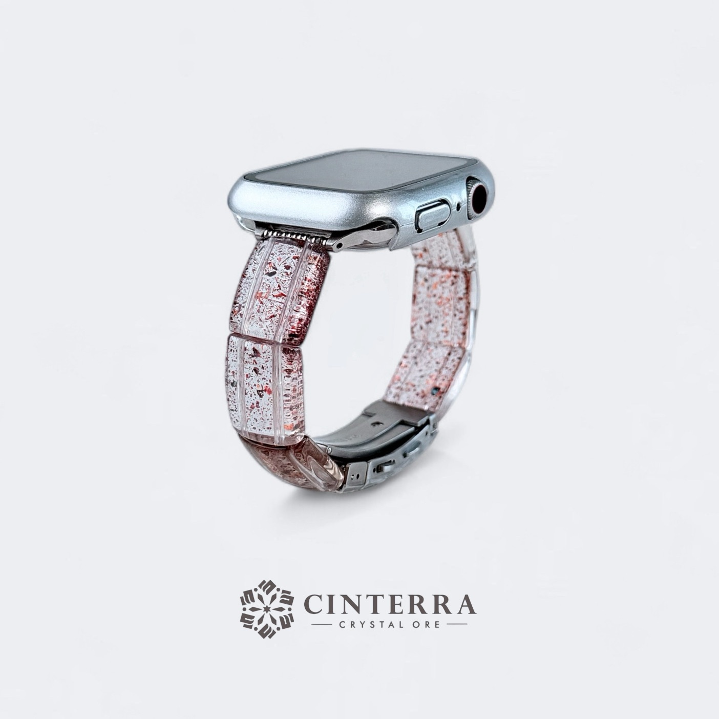 【可調式按壓扣】高等透體金草莓超七(14mm) Apple Watch 錶帶