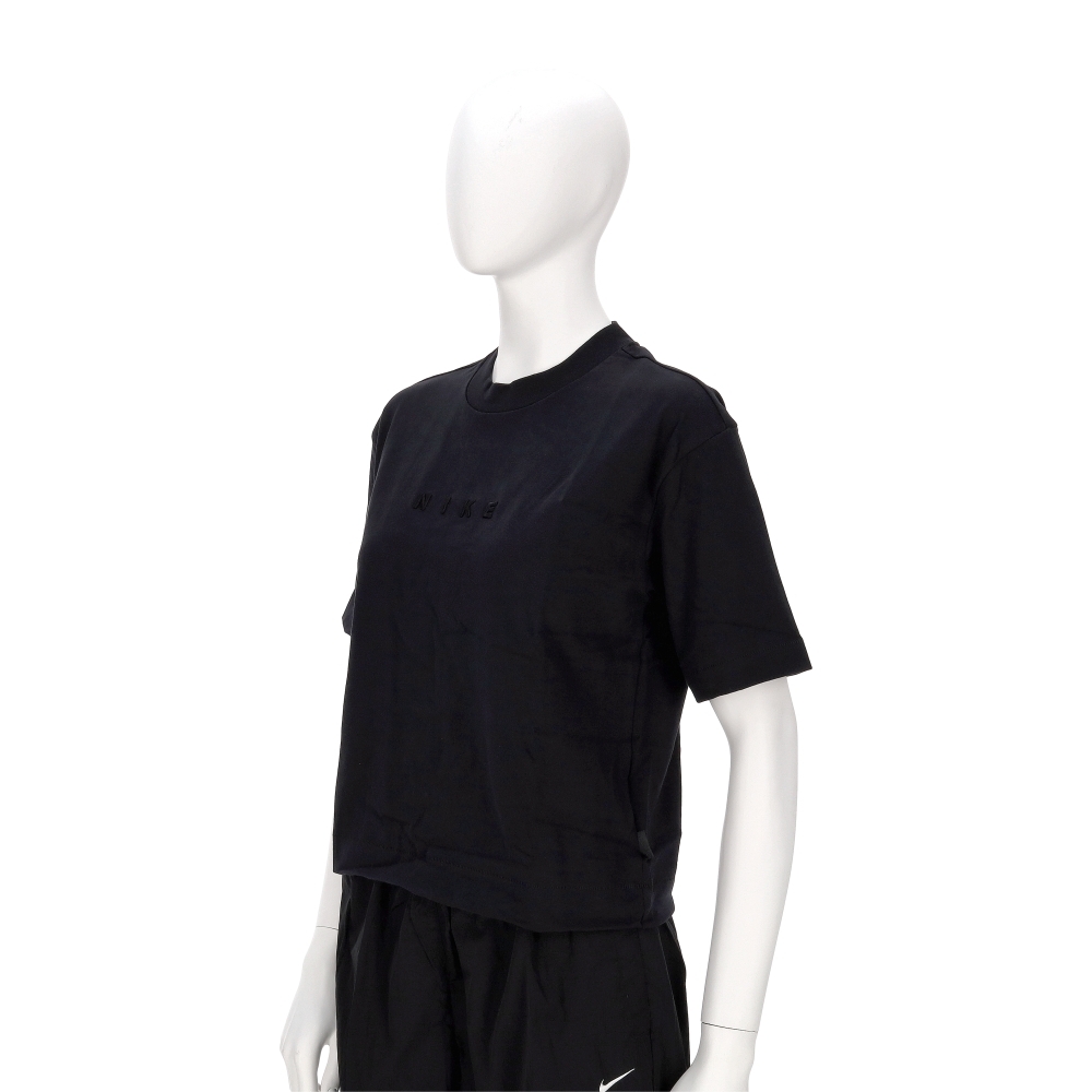 Nike As W Nsw Luxe Ss Tee Boxy 女款 黑色 寬鬆 休閒 運動 短袖 HV4956-010