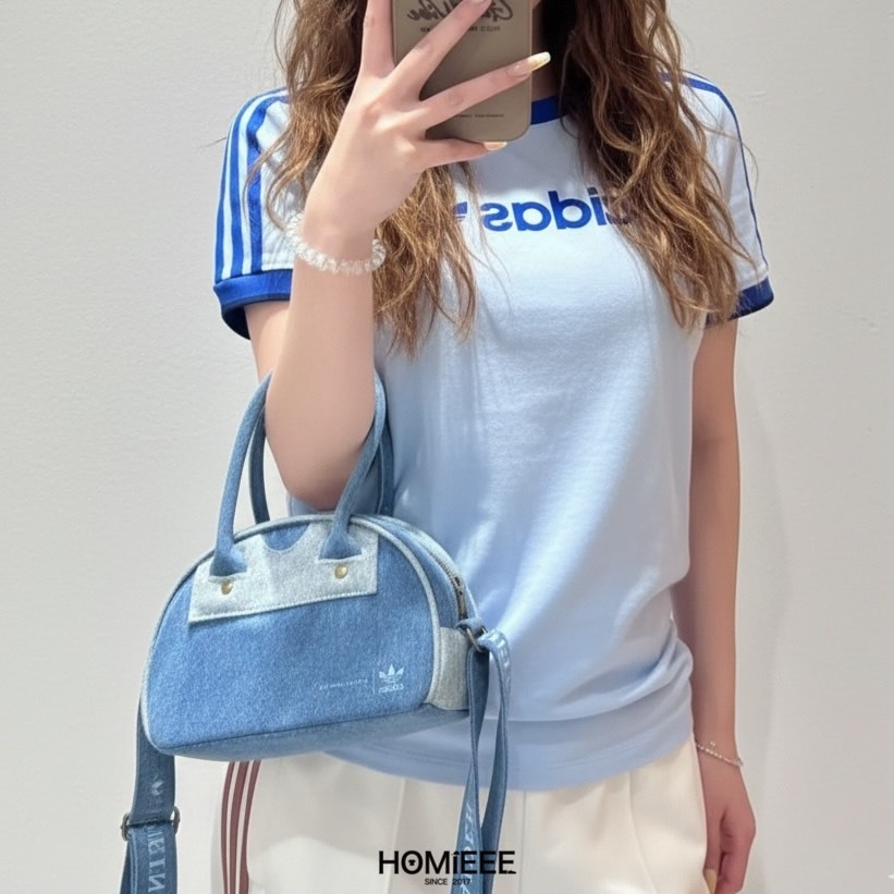 Adidas x Ksenia Schnaider 手提 側背包 聯名 牛仔藍 [IX7451]