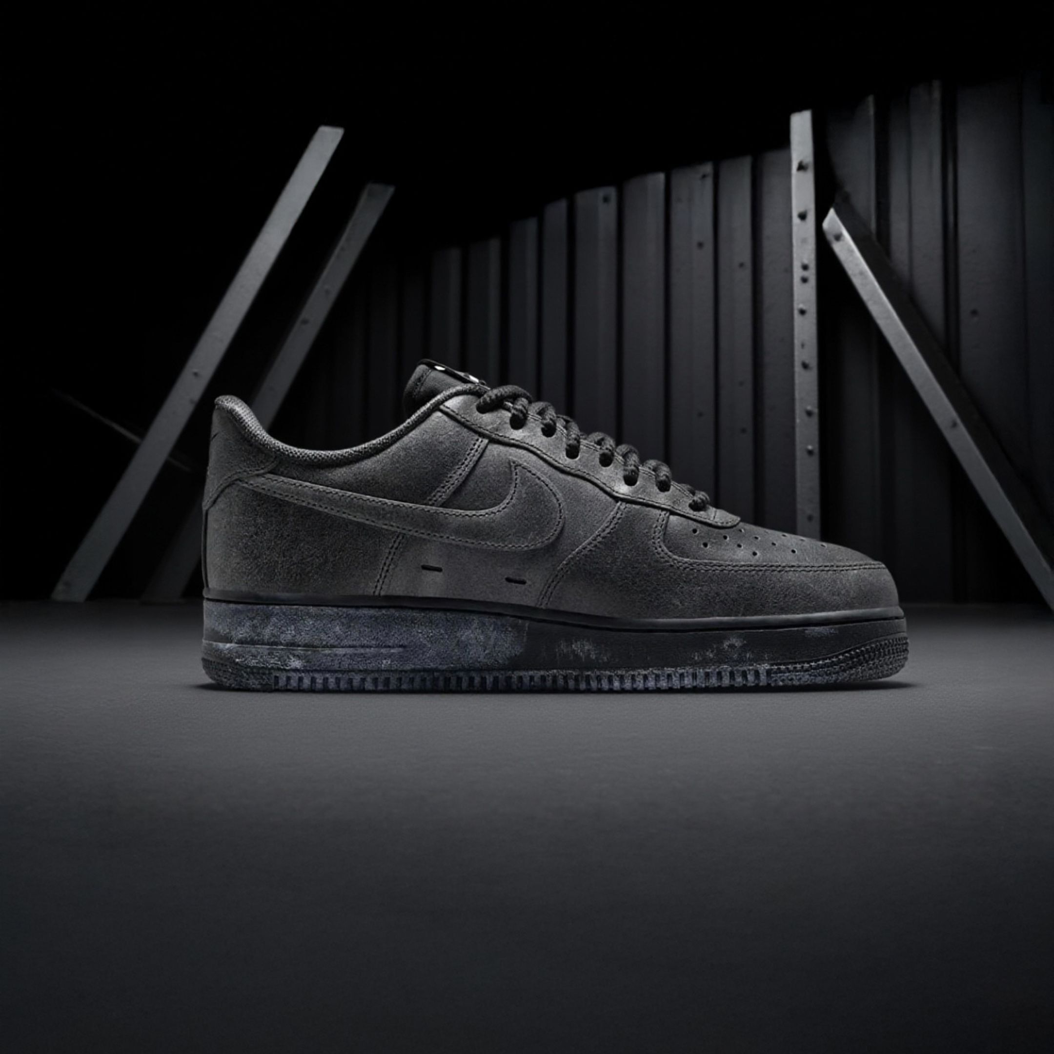 NICEDAY 代購 Nike Air Force 1 Medium Ash 機甲 黑 黑魂 復古 做舊 未來 科技 賽博朋克 IH4965-254