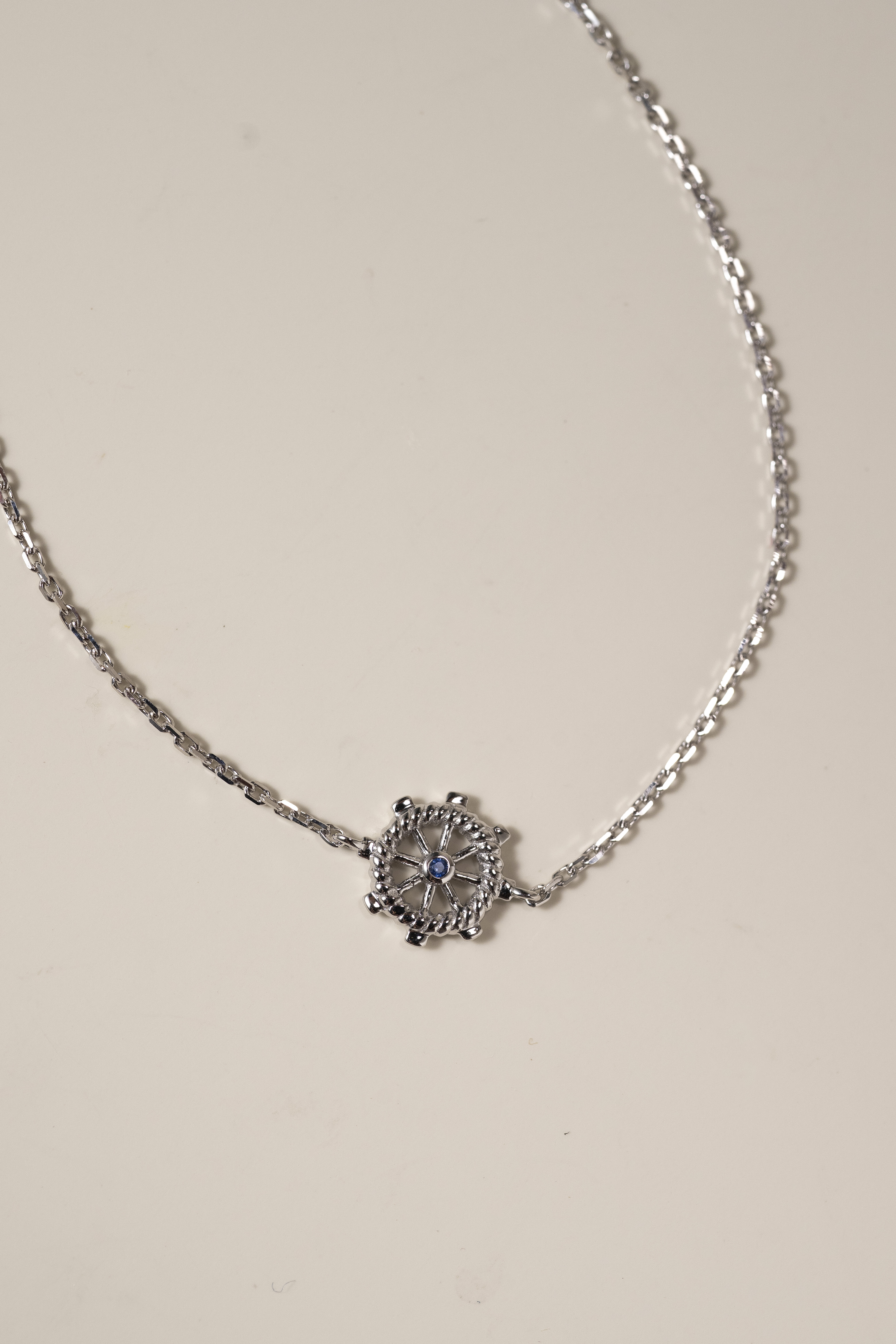 18K Blue Sapphire Rudder Bracelet