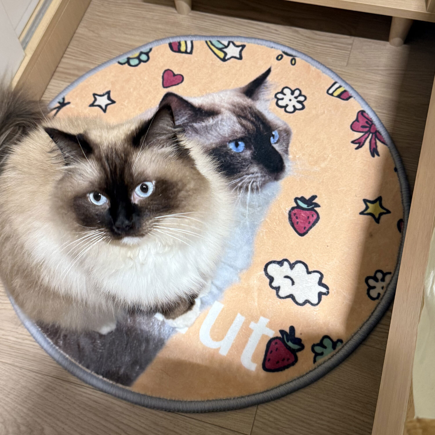 Glazed Soft Strawberry(  Round Carpet  )