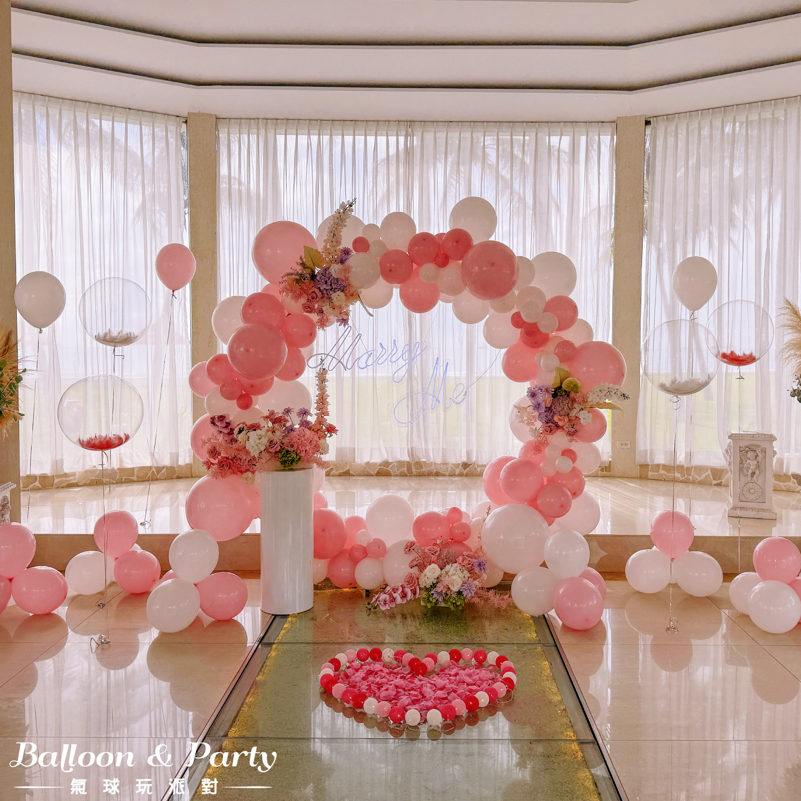 【西子灣】玻璃教堂．粉白色系