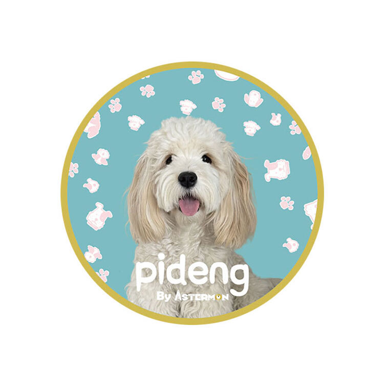 Cute Blue Paws( Round Carpet  )