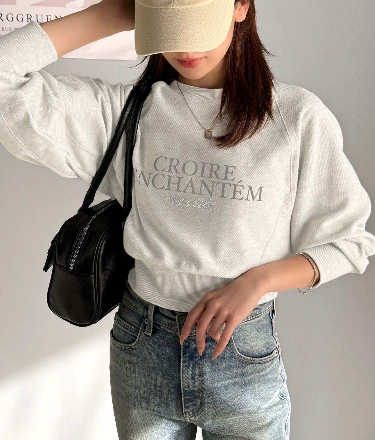 【預購】JN101714 mily bilet 印花短款衛衣