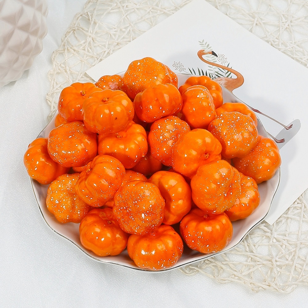 【台灣現貨速發】仿真南瓜 小南瓜 萬聖節｜３.５cm－８cm｜南瓜 仿真水果 保麗龍 保麗龍南瓜 萬聖節裝飾