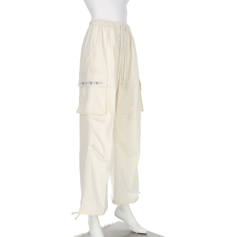 Nike As W Nsw Wvn Os Pant Hr Gcel 女款 白色 中腰 工裝 長褲 II0445-047