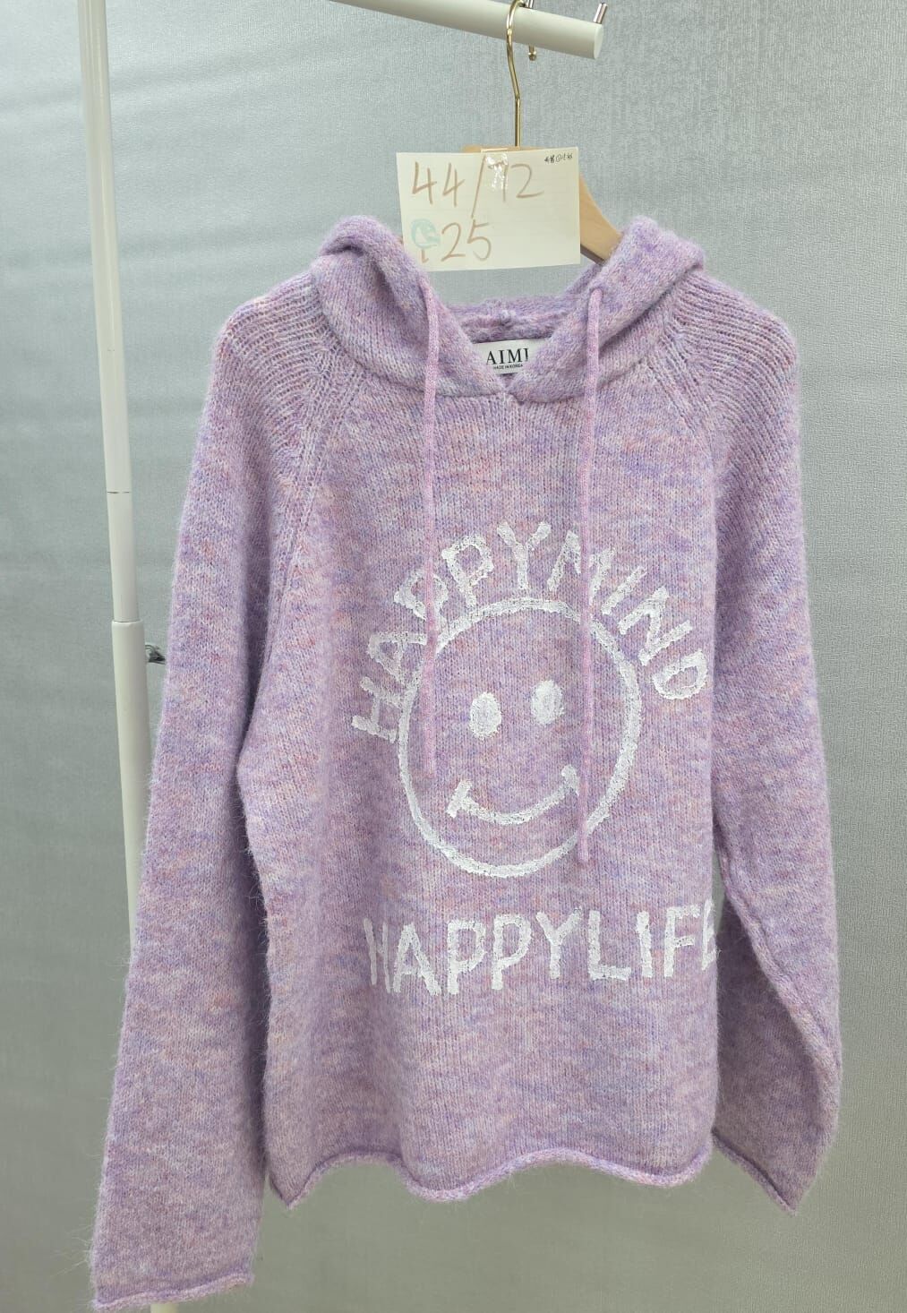 Cf1613   哈哈笑有帽長袖冷料    胸44-72  長25  共享優惠：購物滿3件每件減$20