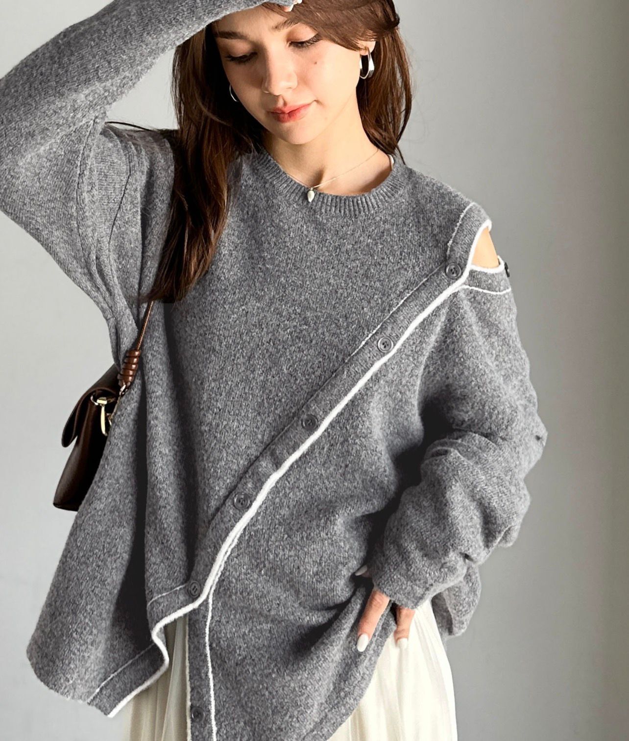 【預購】JN101715 mily bilet 露肩針織上衣