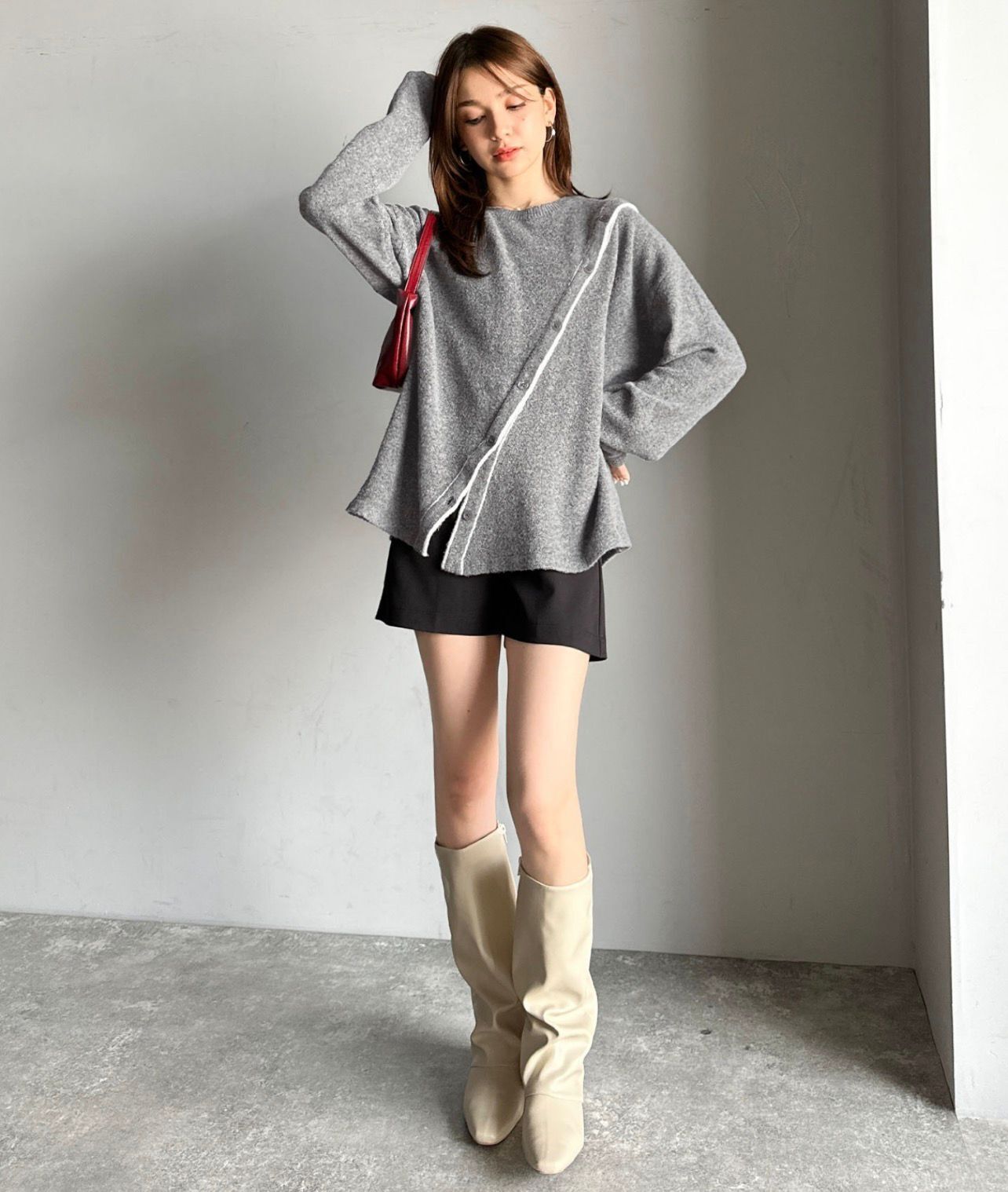 【預購】JN101715 mily bilet 露肩針織上衣