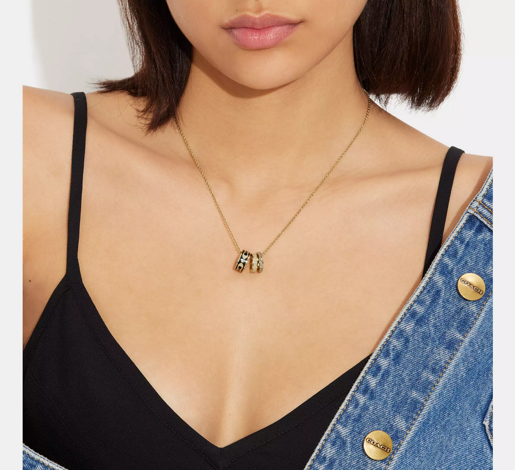 【預訂】Coach Signature Enamel Rondell Necklace
